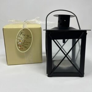 Mini Votive Candle Lanterns Black - Set of 4 with gift boxes, ribbon and candle‎